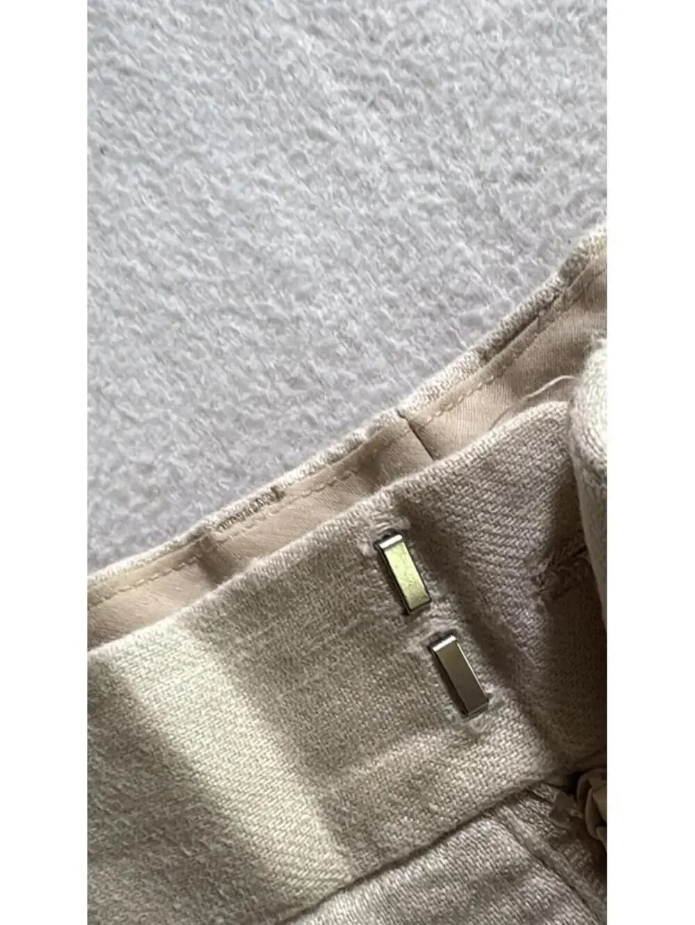 H&M Linen Wide Leg Pants Womens US 31 Fits Like 31X28 Beige Loose Trouser Casual